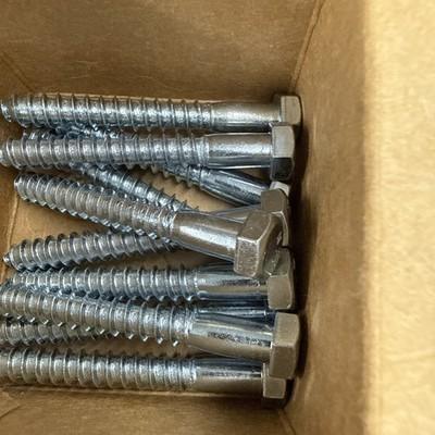 EVERBILT 3/8 inch x 3 inch Hex Zinc Plated Lag Bolts Screws (60-Pack) 506400