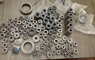 Lot Of 167 Assorted Bearings Of Various Brands And Sizes
