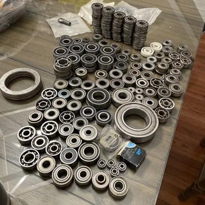 Lot Of 167 Assorted Bearings Of Various Brands And Sizes