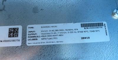 EATON CORPORATION SVX050A1-4A1N1 / SVX050A14A1N1 (USED)