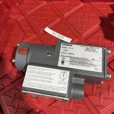 Siemens Industry 77-16 Transducer Module INPUT: 4-20 mA OUTPUT: 3-15 psig NOS