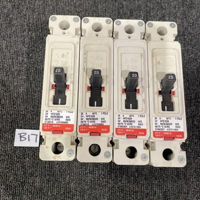 (4) Eaton HFD1020 Circuit Breaker 20 Amp, 1 Pole, 277V,