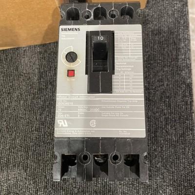 Siemens ED63A010 Molded Case Circuit Breaker 3p 10a Amp 600v-ac
