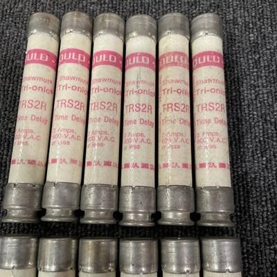 (12) Gould Shawmut TRS2R Time Delay 2A Fuse