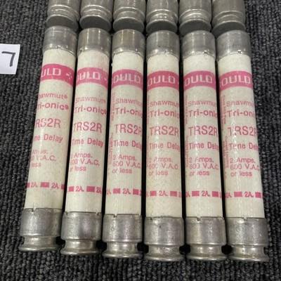 (12) Gould Shawmut TRS2R Time Delay 2A Fuse