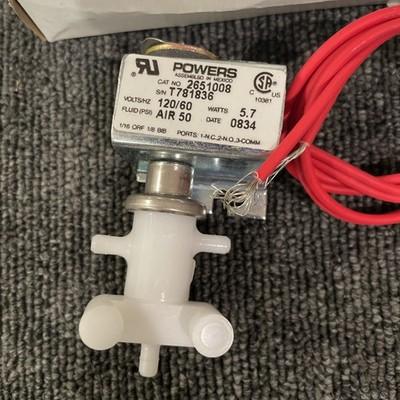 Powers 265-1008 Air Valve Pneumatic 3 Port, 120V/60Hz, AIR 50 PSI