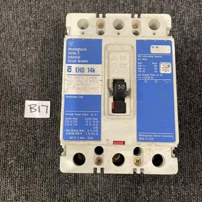 Westinghouse EHD3030L Circuit Breaker EHD 14K, 30A, 3P, 480 VAC-Industrial