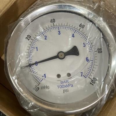 Kodiak Controls 4” Liquid Filled Pressure Gauge  0-100 PSI  1/2” NPT
