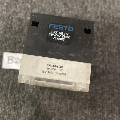 Festo CPX-AB-8-M8-3POL Manifold Block 195706 w/ CPX-GE-EV Interlinking Block