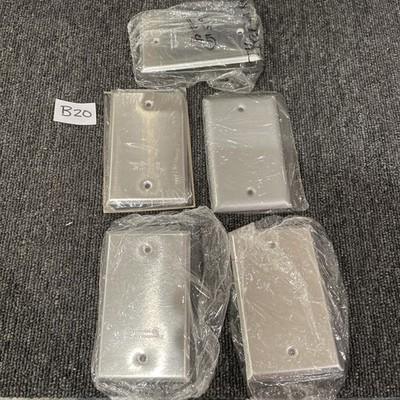 (5) Steel City SP41-G Blank Cover Metal 25151 Outdoor Wet Locations