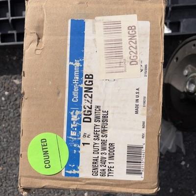 Eaton DG222NGB 60A, 2Pole, 240V, Fusible Safety Switch, Nema 1