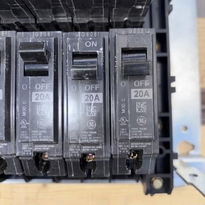 1- 100AMP & 20 – 20AMP GE Bolt one Breakers