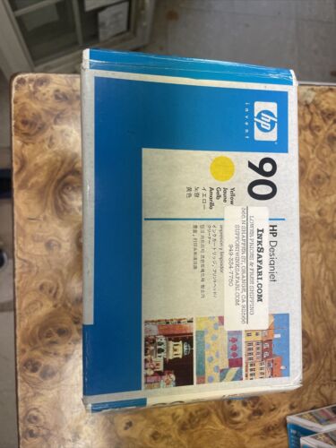 3- HP 90 C5065A Yellow Ink Cartridge -NEW