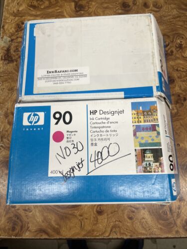2-New Genuine HP 90 Magenta Ink DesignJet 4000 4000ps 4500 4500ps 4500mfp In BOX