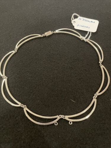 vintage sterling silver chain necklace womans