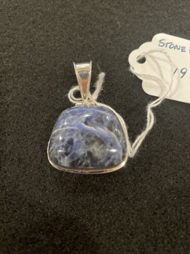 Silver pendant vintage With Blue Stone 19 Grams