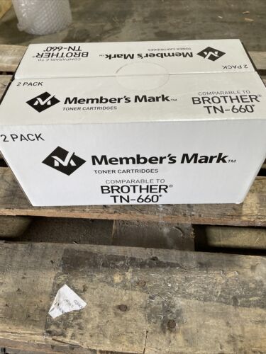 Member’s Mark Black Toner Cartridges Brother TN-660 2 pack NEW! NIB