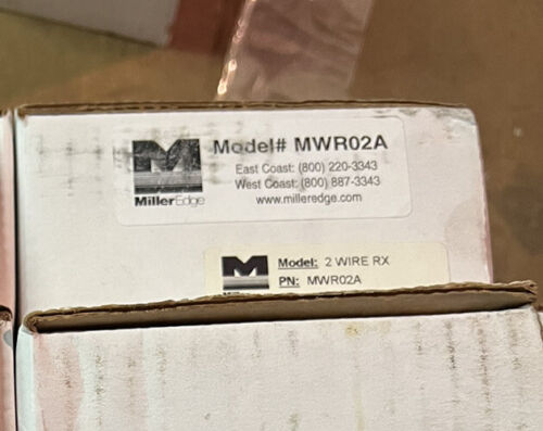 Miller Edge MWTA12 Transmitter, Nema 4 w/ Low Battery Alarm W/  Receiver MWR02A