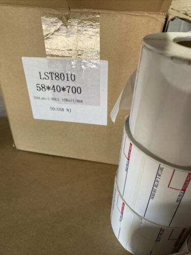 CAS LST-8010 Label, 58 x 40 mm(2.283″ x 1.575″), UPC, 700 Per Roll, 11 Rolls/Box