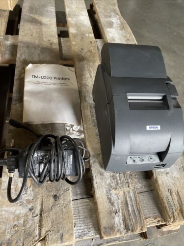 EPSON TM-U220A M188A Dot Matrix POS Receipt Printer USB RJ45 with Power Supply