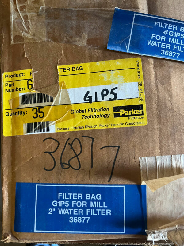 Parker G1p5 2″ water filter bag 36877
