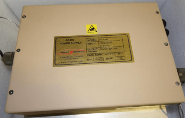 AC-DC POWER SUPPLY ARNOLD MAGNETICS V1-1395 120/230VAC 47-63 Hz 28VDC @4.16A