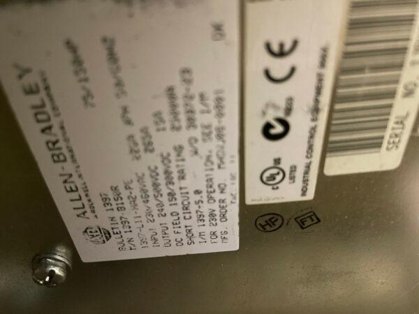 Allen Bradley 1397-B150R 30/60 HP DC Drive FS2004 230/460 – 240/500