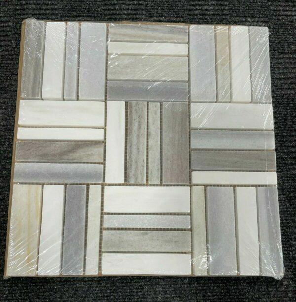 Metro Skyline Random Strip Marble Tile Mosaic – Multi Color Polished