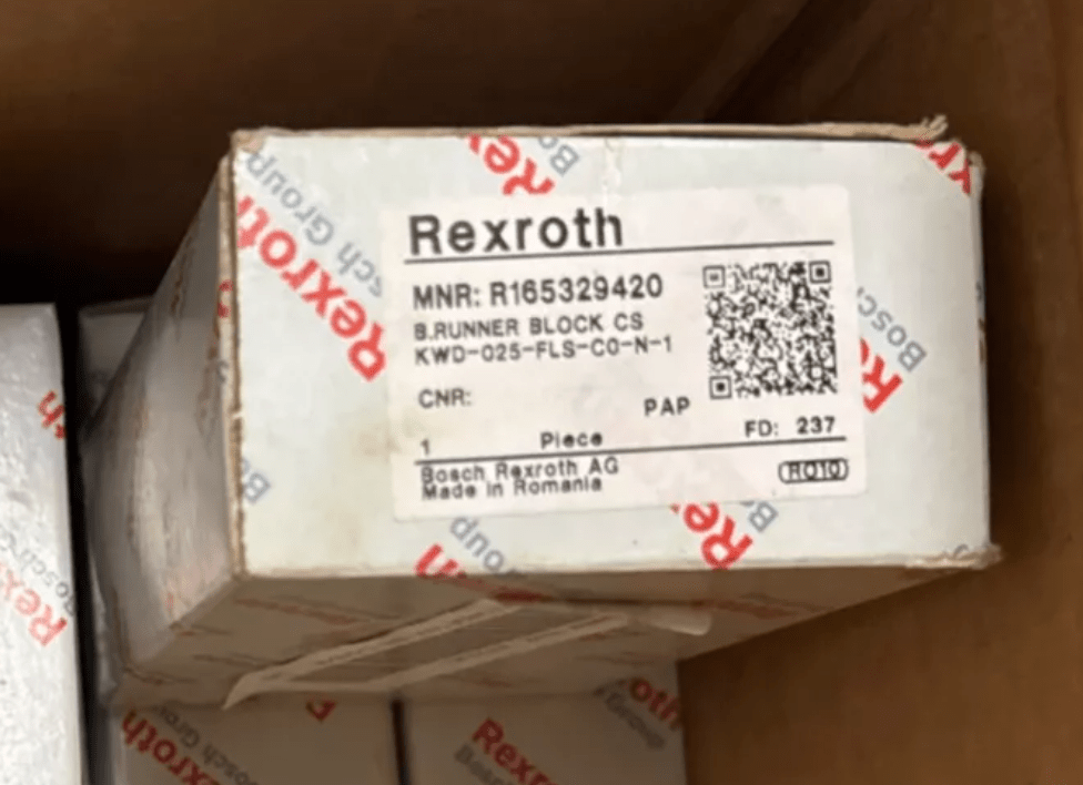 Rexroth R165329420 Linear Guide Carriage KWD-025-FLS-CO-N-1 B.Runner Block CS