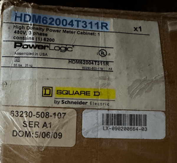 Square Hdm62004T311R is a siHigh Density Power Meter Cabinet PowerLogic Ion