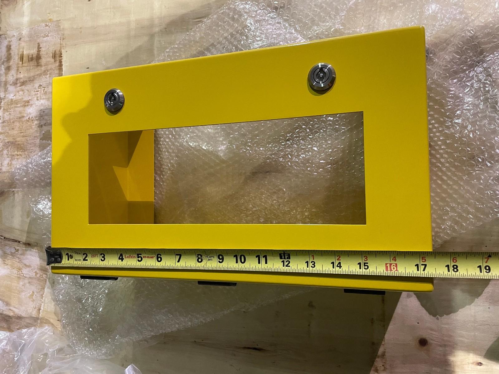 Yellow I/O Enclosure With Viewing Window, 17″ x 10″ x 6″ – 2 LOCK OUT box