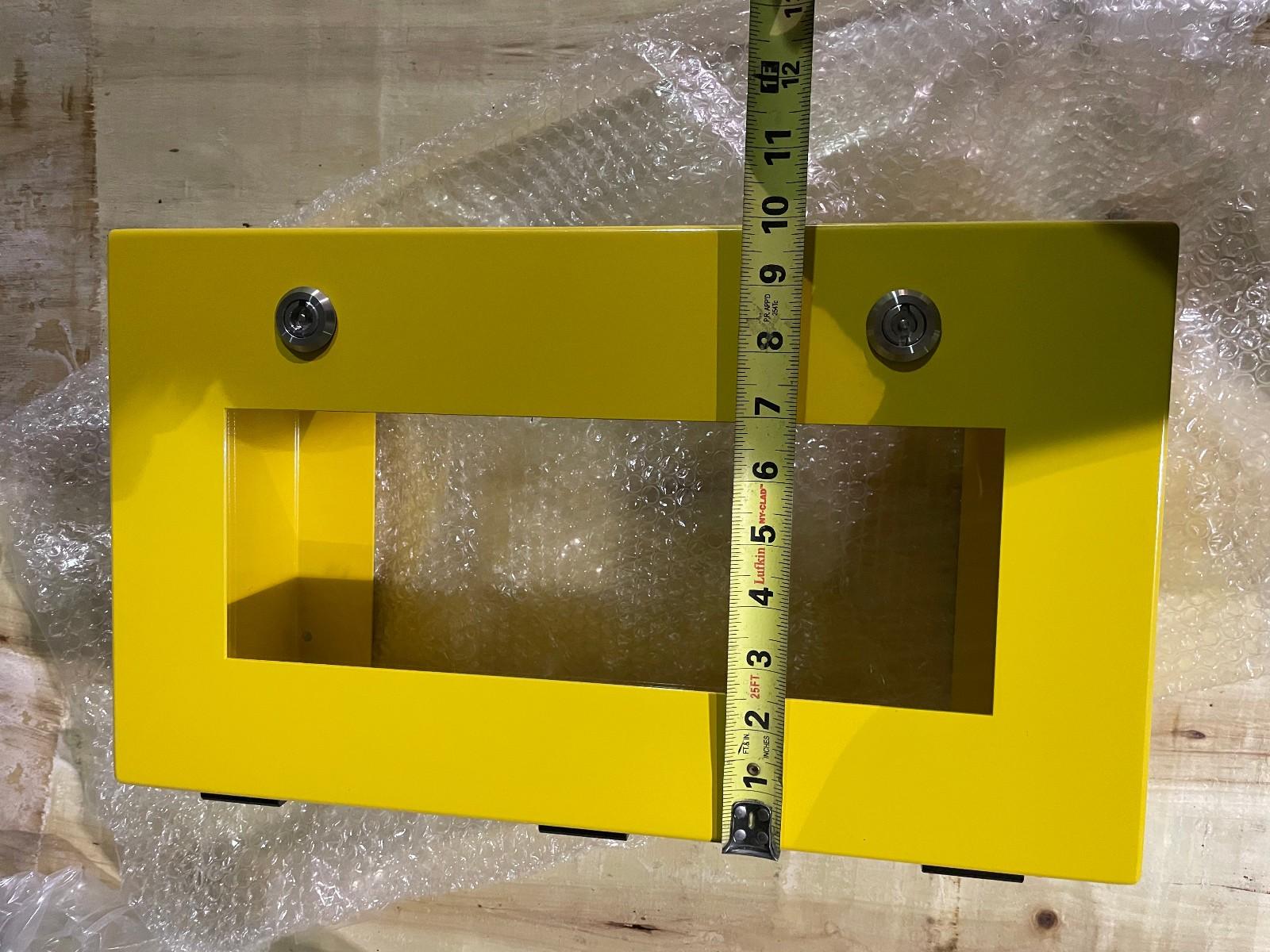 Yellow I/O Enclosure With Viewing Window, 17″ x 10″ x 6″ – 2 LOCK OUT box