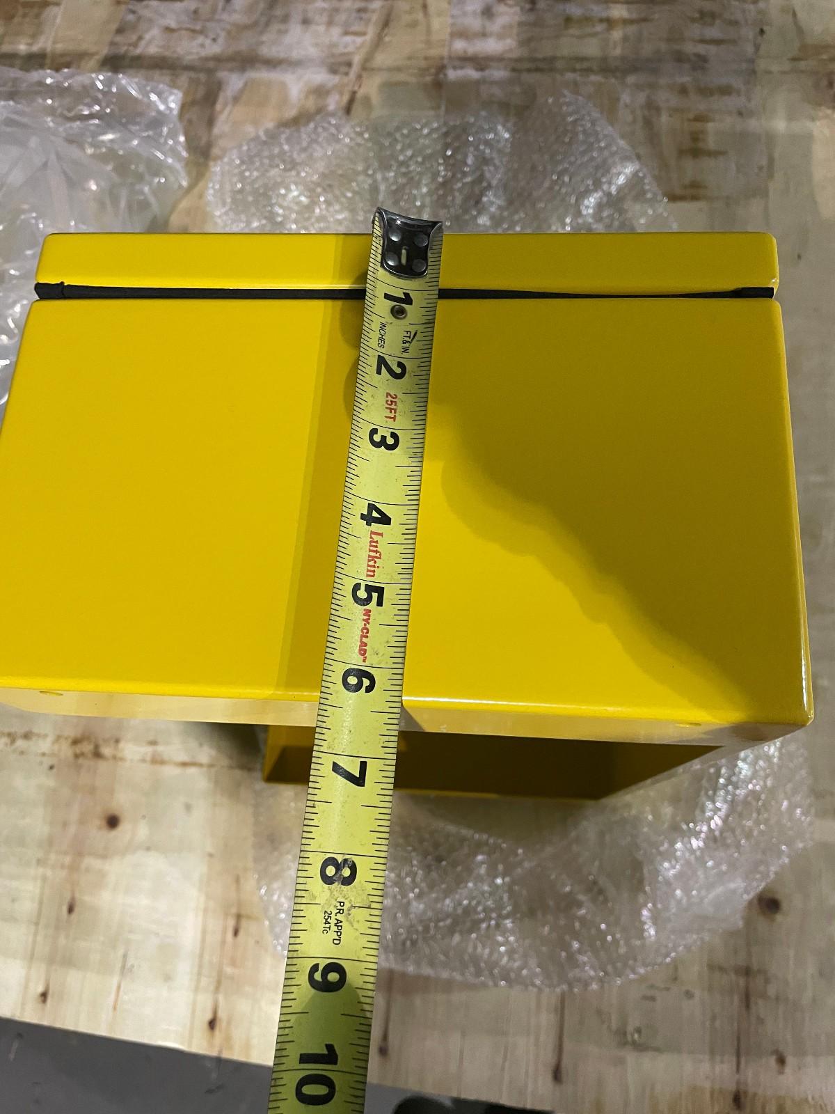 Yellow I/O Enclosure With Viewing Window, 17″ x 10″ x 6″ – 2 LOCK OUT box