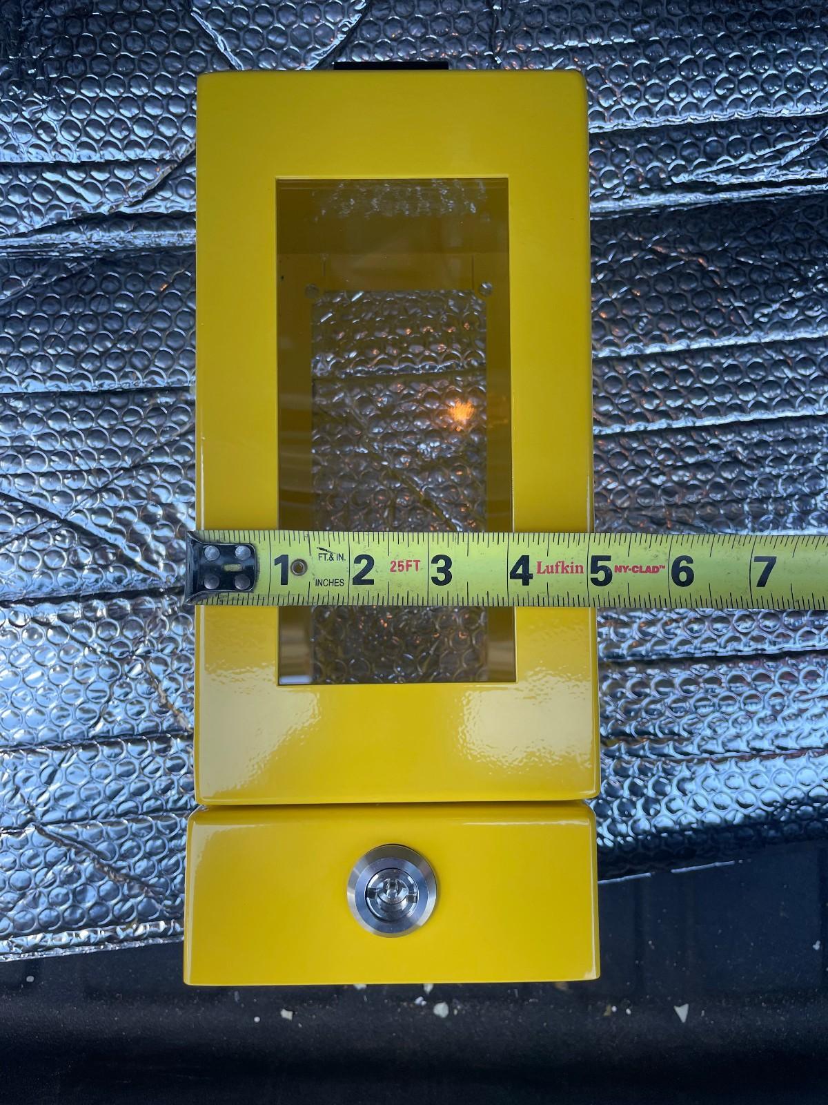 Yellow I/O Enclosure With Viewing Window, 9″ x 5″ x 6″ -New No key LOCK OUT box