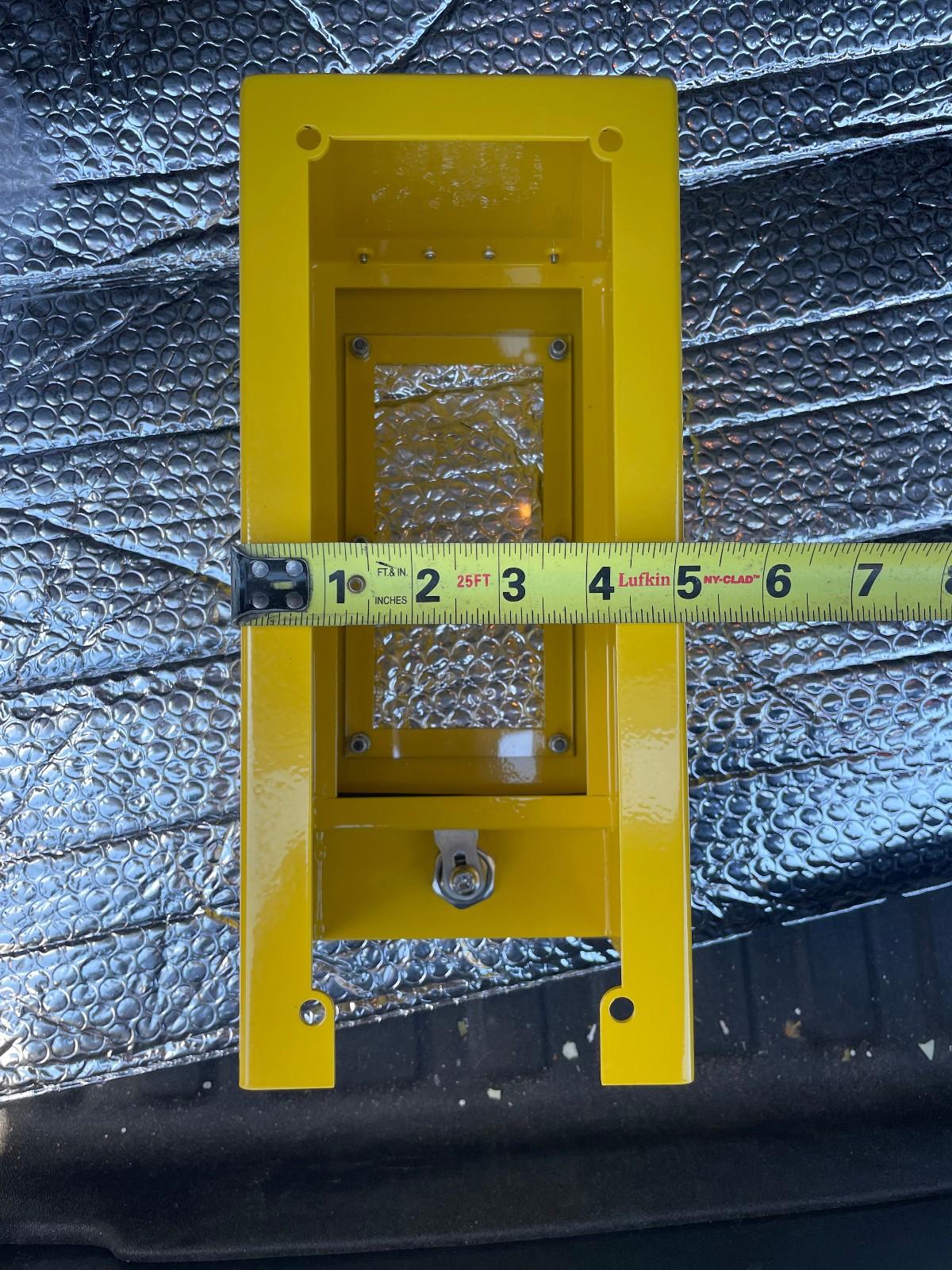 Yellow I/O Enclosure With Viewing Window, 9″ x 5″ x 6″ -New No key LOCK OUT box