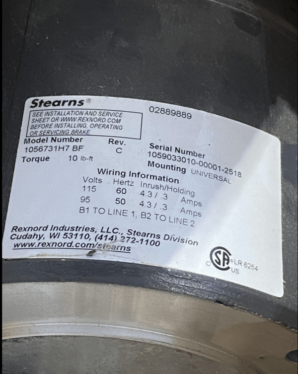 Stearns Brakes 1056731H7 BF New Open Box