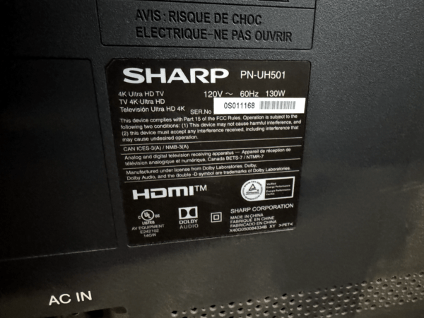 3 – 50” Sharp HD TV PN-UH501 Digital Signage with Media Player remote access USa