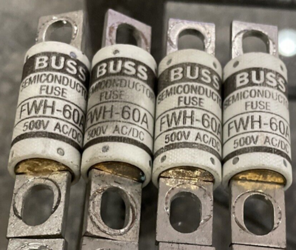 (4) Bussman FWH-60A 60 Amp 500v AC DC Fuse ***FREE SHIPPING*** 🇺🇸🇺🇸