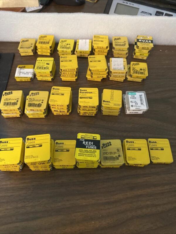 HUGE lot Cooper Bussmann BUSS glass fuses AGC MDL ABC MDX GBD GLH GDC MDX & MORE
