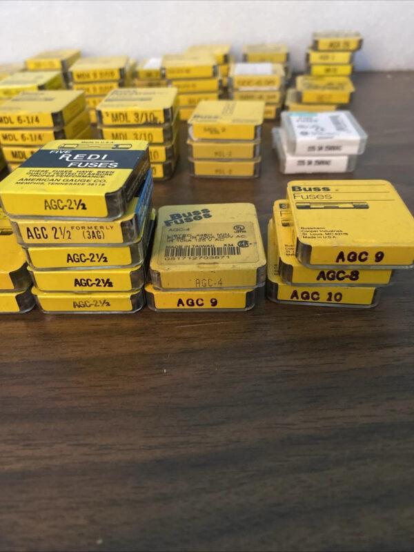 HUGE lot Cooper Bussmann BUSS glass fuses AGC MDL ABC MDX GBD GLH GDC MDX & MORE