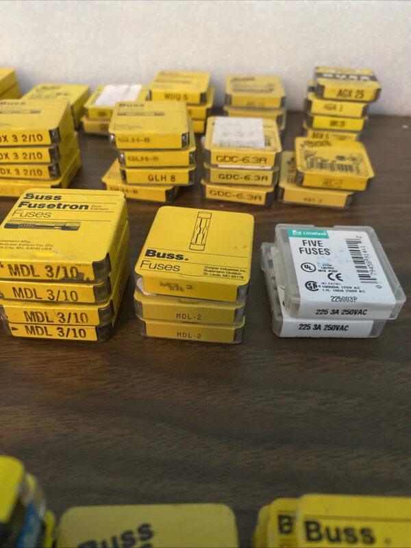 HUGE lot Cooper Bussmann BUSS glass fuses AGC MDL ABC MDX GBD GLH GDC MDX & MORE