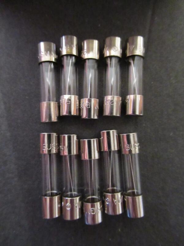 Ten (10) Buss GMA-5A GMA 5A BUSSMANN FUSES 5A 125V 5 x 20mm FAST BLOW NEW NOS