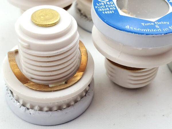 Lot of 8 Bussmann SL15 Fuses 15 Amp 125 Volt SL-15 Time Delay Buss Screw In