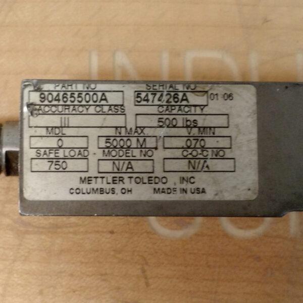 Mettler Toledo 90465500A Load Cell, 500 lb. Capacity – PARTS ONLY