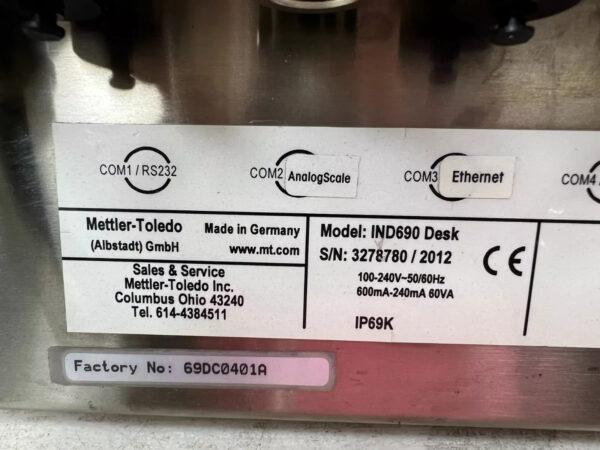 👀 METTLER TOLEDO 100-240 VAC OPERATOR CONTROLLER PANEL IND690 DESK – FOR PARTS