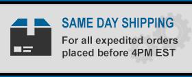 Same Day Shipping for orders placed before 4PM EST