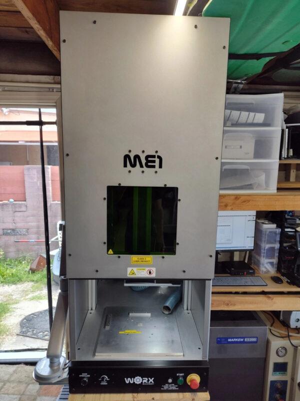 KEYENCE MD-U1020C 3-AXIS MARKING LASER w/ WORX ME1 ENCLOSURE & FUME EXTRACTOR