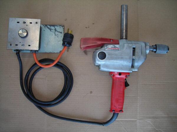 SUNNEN (MILWAUKEE) CH-168 / AN-1060 DRILL MOTOR & CH-75 MANDREL DRIVER ADAPTER