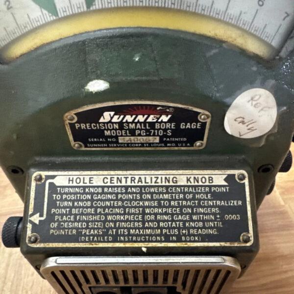 Sunnen PG-710-S .0001″ Dial Bore Gauge Precision Small Bore Gage Works Good!