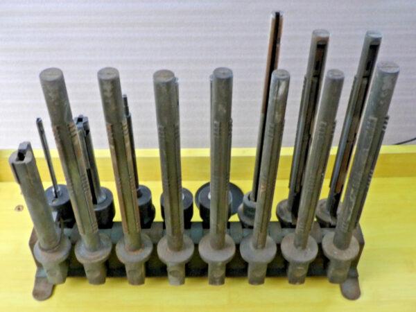 Lot of (16) Sunnen Hone Honing Mandrels on Rack